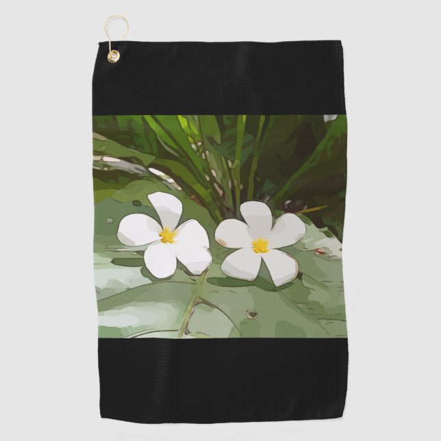 Plumeria-Blume Golfhandtuch (Vorderseite)