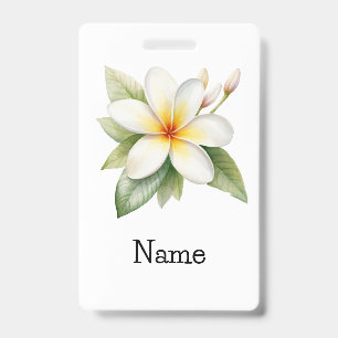 Plumeria-Blumen-Abzeichen   Tropische Eleganz Ausweis