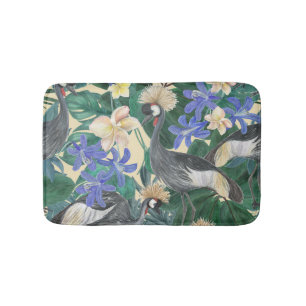 Plumeria Blumen, Aquarell Nahtlos. Badematte