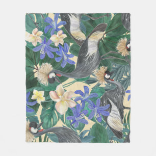 Plumeria Blumen, Aquarell Nahtlos. Fleecedecke