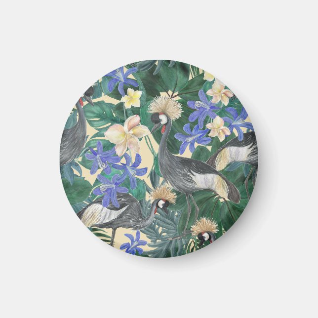 Plumeria Blumen, Aquarell Nahtlos. Magnet (Vorne)
