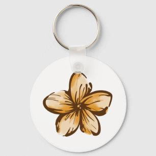 Plumeria-Blumen-Hawaii-Art Schlüsselanhänger