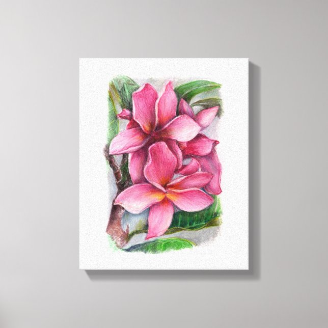 Plumeria Canvas Print Leinwanddruck (Vorderseite)