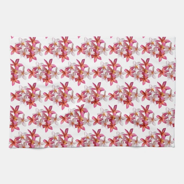 Plumeria Collage Kitchen Towel Geschirrtuch (Horizontal)