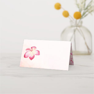 Plumeria coucher de soleil Aquarelle Noire Cartes 