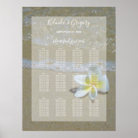 Plumeria Frangipani auf der Sand Hochzeitskarte