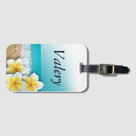 Plumeria Frangipani Blume Tropische Strände Gepäckanhänger