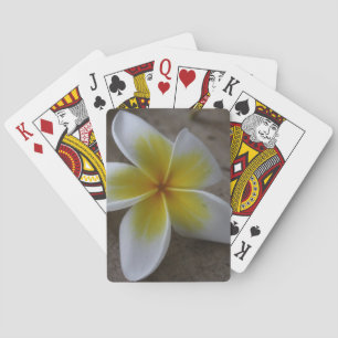 Plumeria - Frangipani Blumenfoto Spielkarten