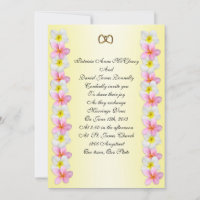Plumeria Frangipani Einladung zur Hochzeit