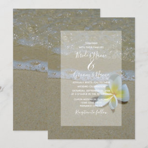 Plumeria Frangipani Sur Les Invitations De Mariage