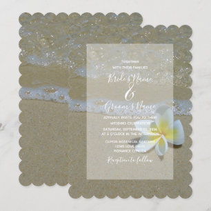 Plumeria Frangipani Sur Les Invitations De Mariage