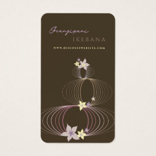 Plumeria Frangipani Violet Ikebana Minimaliste