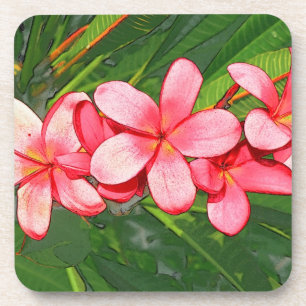 Plumeria Getränkeuntersetzer