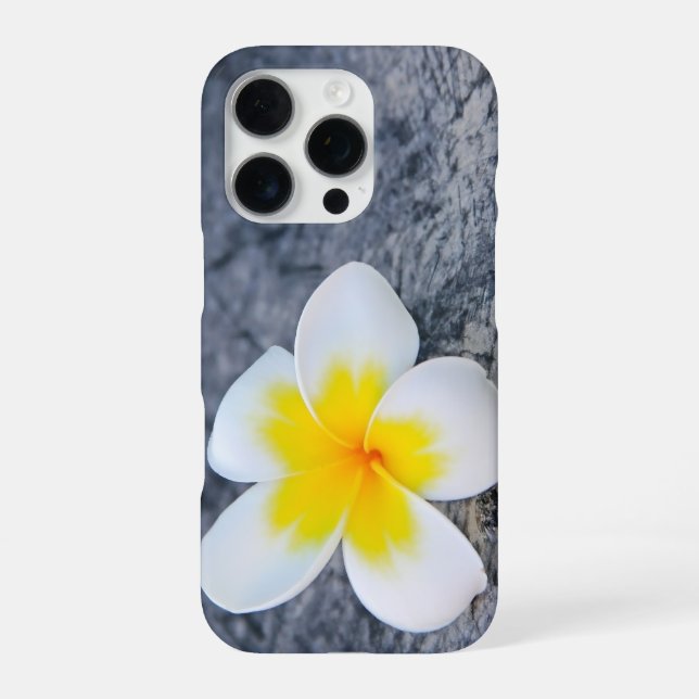 Plumeria iPhone 16 Pro Hülle (Rückseite)