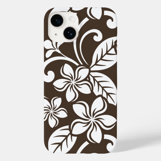 PLUMERIA (KAFFEE BROWN) Case-Mate iPhone 14 HÜLLE (Rückseite)
