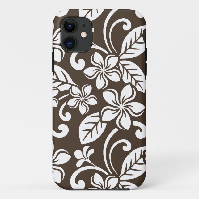 PLUMERIA (KAFFEE BROWN) Case-Mate iPhone HÜLLE (Rückseite)