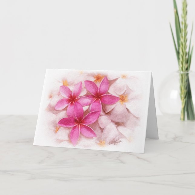 Plumeria Karte (Vorderseite)