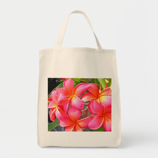 Plumeria-Lebensmittelgeschäft-Tasche Tragetasche (Vorne)