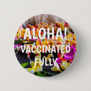Plumeria Lei Making Hawaii Aloha Impfknopf Button