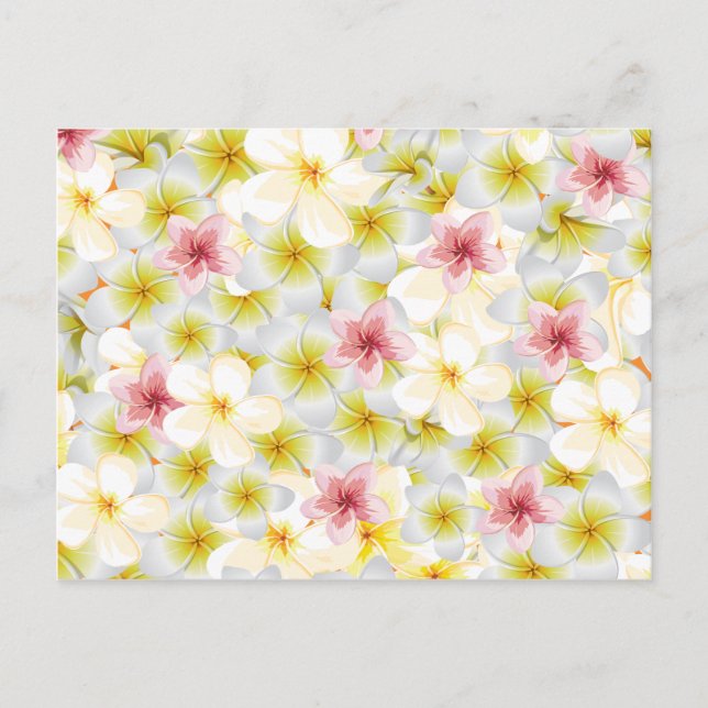 Plumeria Liebe Postkarte (Vorderseite)
