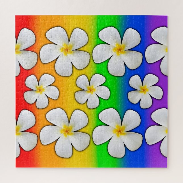 Plumeria mit Rainbow-Farben, (Vertikal)