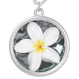 Plumeria Necklace Versilberte Kette