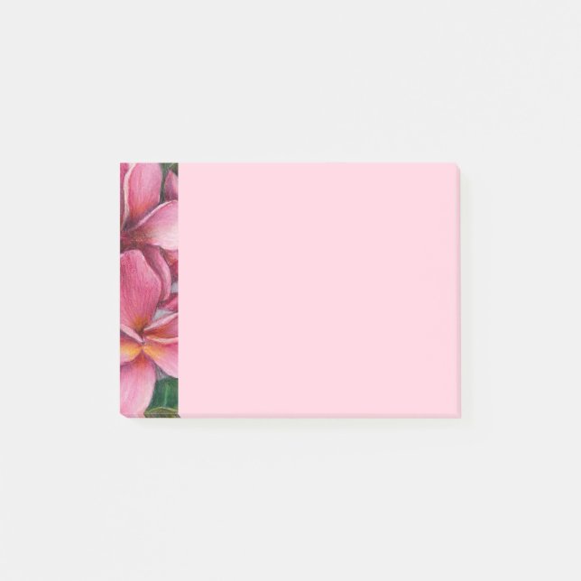 Plumeria Post It Notes Post-it Klebezettel (Vorderseite)