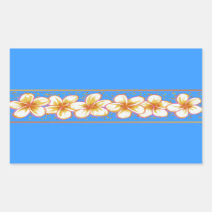 Plumeria Rechteckiger Aufkleber