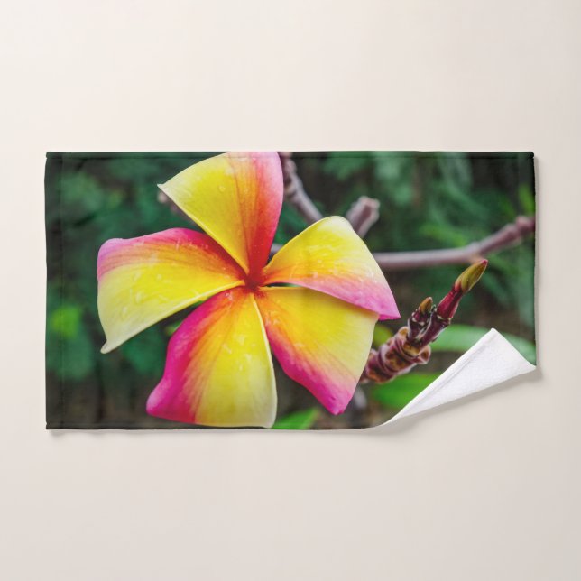 Plumeria rubra badhandtuch set (Handtuch)