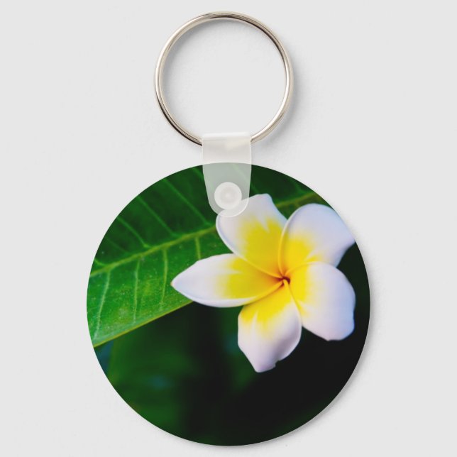 Plumeria Schlüsselanhänger (Vorderseite)