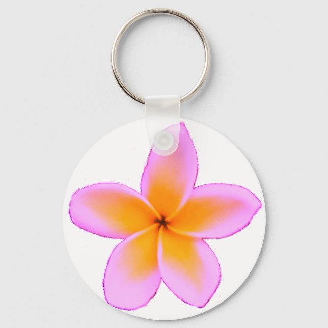 Plumeria Schlüsselanhänger (Vorderseite)