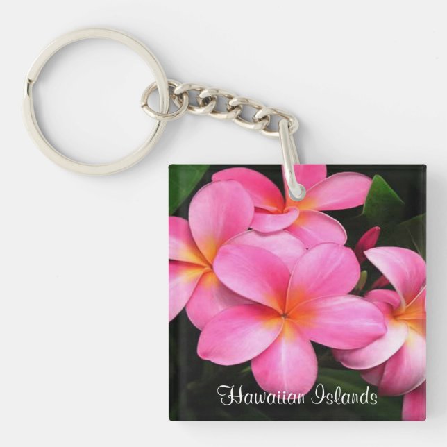 Plumeria-Schlüsselanhänger Schlüsselanhänger (Vorderseite)