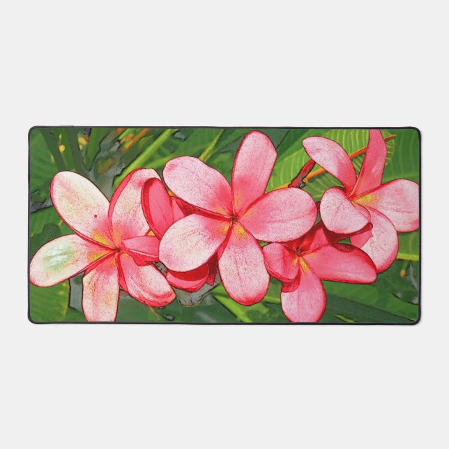 Plumeria Schreibtischunterlage (Vorderseite)