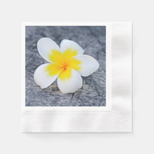 Plumeria Serviette (Vorderseite)