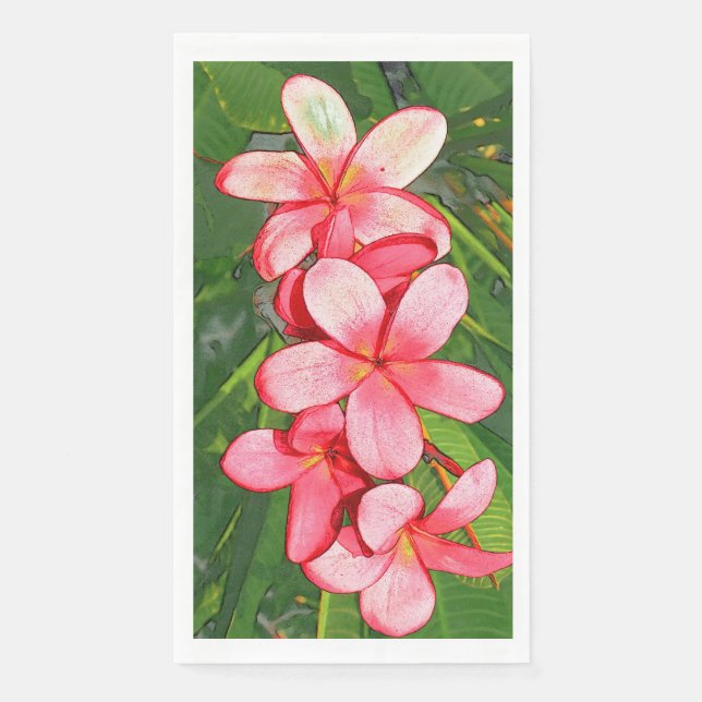 Plumeria Serviette (Vorderseite)