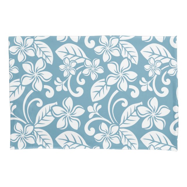 PLUMERIA (SLATE BLAUE) KISSENBEZUG (Vorderseite-Links)