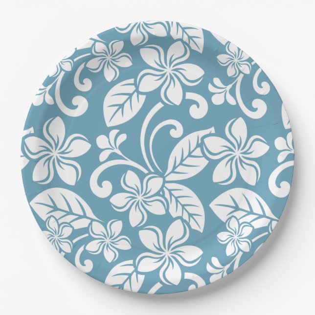 PLUMERIA (SLATE BLAUE) PAPPTELLER (Vorderseite)
