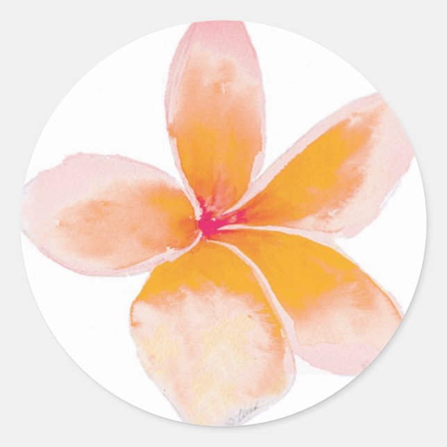 Plumeria Sticker (Vorderseite)