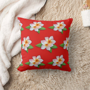 Plumeria Throw Kissen