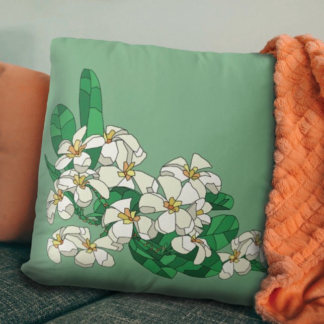 Plumeria Throw Kissen (Von Creator hochgeladen)