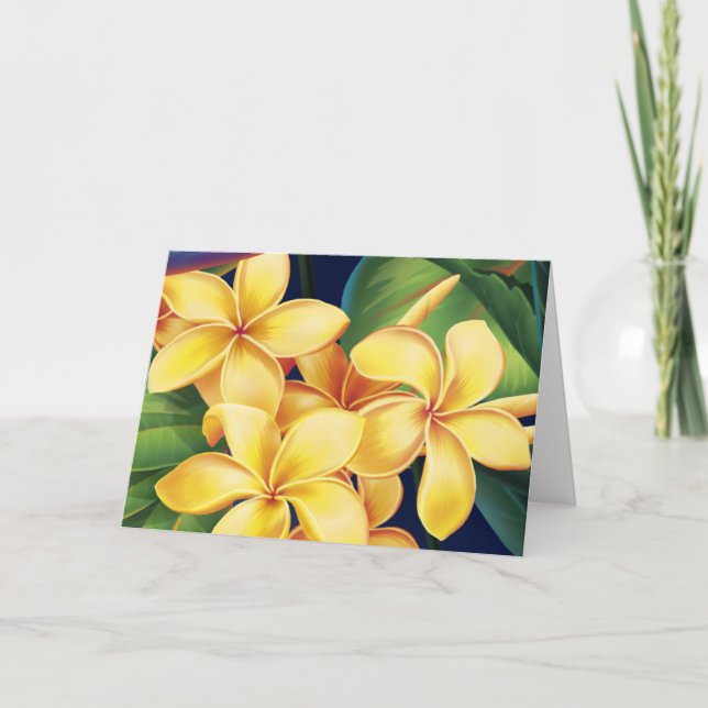 Plumeria Tropical Paradise Cards Karte (Vorderseite)