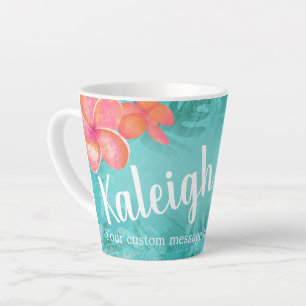 Plumeria tropicale Mug de café personnalisé