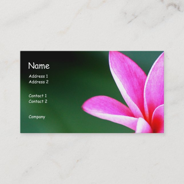 Plumeria-Visitenkarte Visitenkarte (Vorderseite)