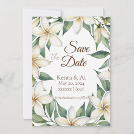Plumeria Wedding Enregistrer la carte Date