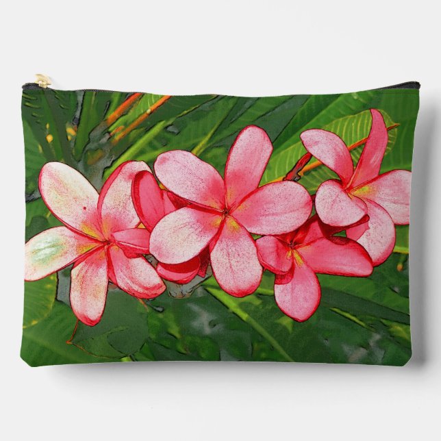Plumeria Zubehörtasche (Vorderseite)