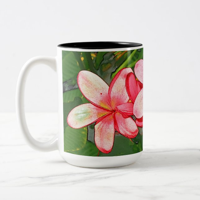 Plumeria Zweifarbige Tasse (Links)