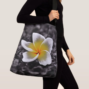Plumeriafrangipani-Hawaii-Blume Tragetaschen Mit Langen Trägern