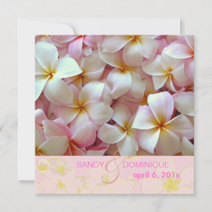 Plumerias auf gelbem Hintergrund Einladung