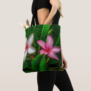 Plumerias in der Tasche Weiß und Rosa