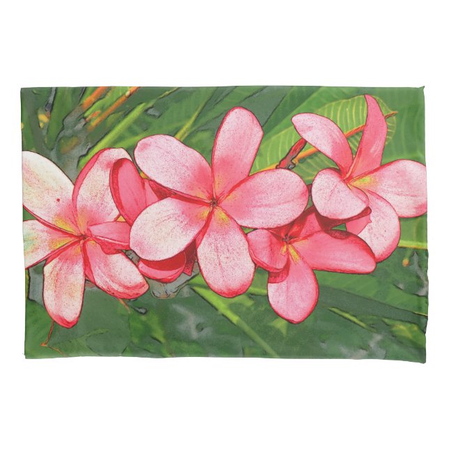 Plumerias Kissenbezug (Vorderseite-Links)